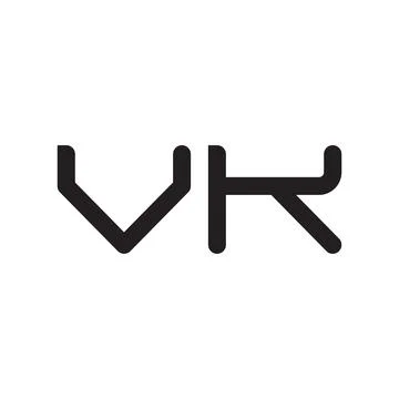 Vk initial letter vector logo icon Illustrazione stock