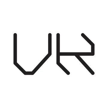 Vk initial letter vector logo icon Illustrazione stock