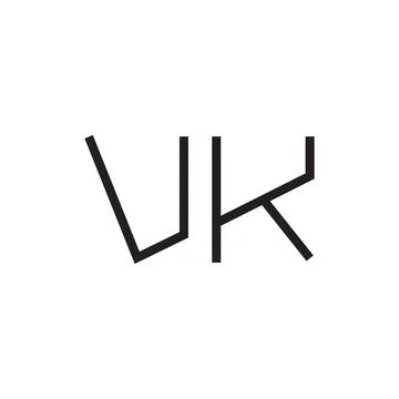 Vk initial letter vector logo icon Illustrazione stock