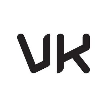 Vk initial letter vector logo icon Illustrazione stock