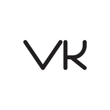 Vk initial letter vector logo Illustrazione stock
