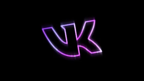 VK logo animation on a simple black background. Stock Footage 313520500