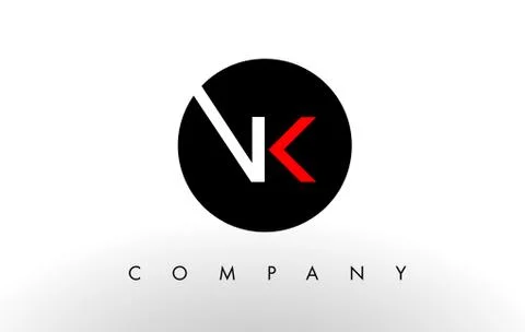 VK Logo.  Letter Design Vector. Stock Illustration
