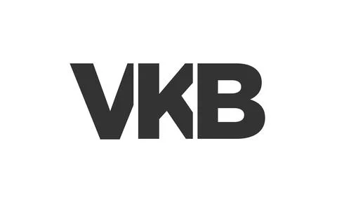 VKB logo design template with strong and modern bold text. Initial based ve.. Stock Illustration