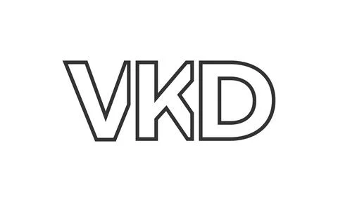 VKD logo design template with strong and modern bold text. Initial based ve.. Stock Illustration