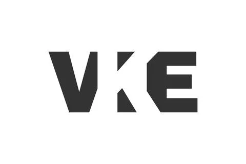 VKE logo design. Initial letter V K E bold font style for tech startups, co.. Stock Illustration