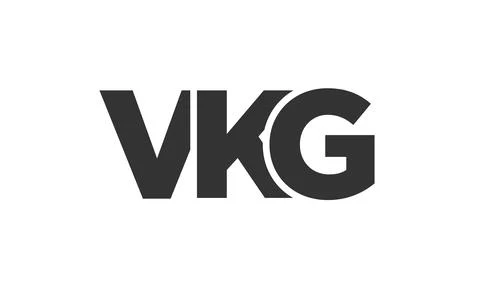 VKG logo design template with strong and modern bold text. Initial based ve.. Illustrazione stock