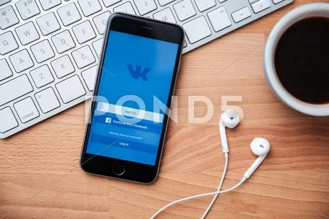 Vkontakte is a social network for quick and easy communication Stock Photos