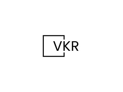 VKR letter initial logo design vector illustration Stock Illustration