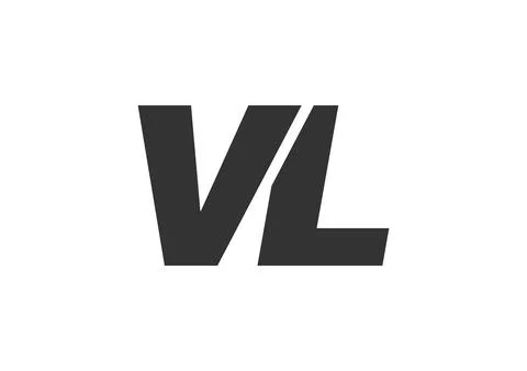 VL Techno Editable Font Logo For Corporate Branding. Bold, Futuristic Desig.. Stock Illustration