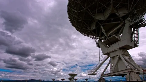 VLA, Very Large Array of Satellite Antenna Stock Footage