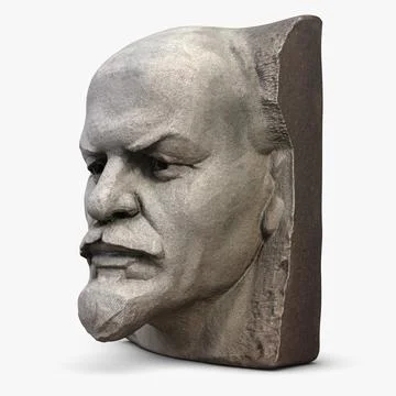 Vladimir Lenin Face Monument 3D Model