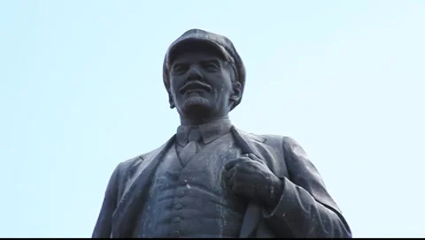 Vladimir Lenin with his cap on Stock Footage 7906767