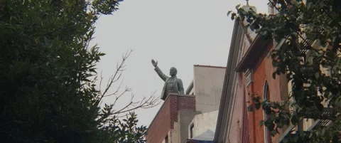 Vladimir Lenin Statue New York City Video stock 247281353