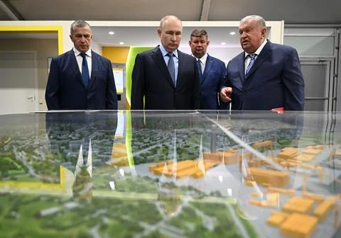 Vladimir Putin visits to the Rusian Far East, Bolshoi Kamen, Russian Federation  Stock Photos