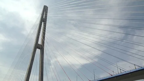 Vladivostok Bridge Building Stock Footage 72092802