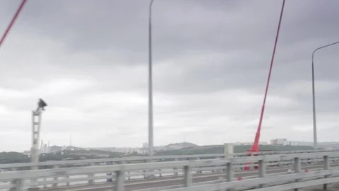Vladivostok Bridge Building Stock Footage 72170356