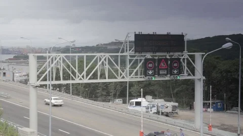 Vladivostok Bridge Building Stock Footage 72170359
