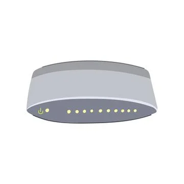 Vlan network switch cartoon vector illustration Stock Illustration