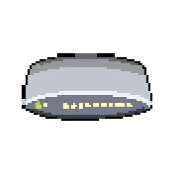 Vlan network switch pixel art vector illustration Stock Illustration