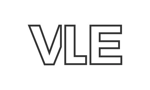 VLE logo design template with strong and modern bold text. Initial based ve.. Stock Illustration