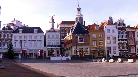 Vlissingen. Market Square. Stock Footage 33648409