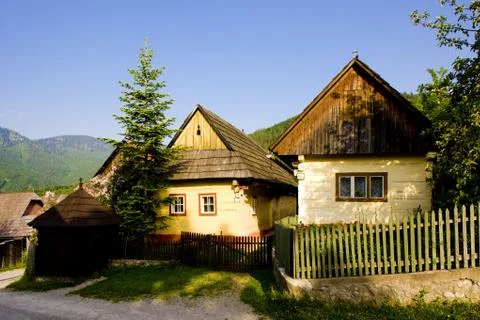 Vlkolinec, Slovakia 스톡 사진