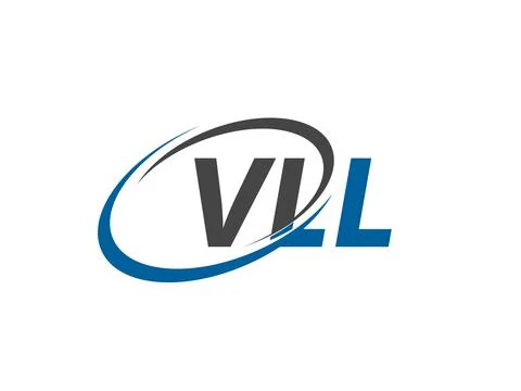 VLL letter creative modern elegant swoosh logo design Stock Illustration