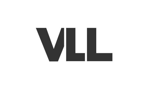 VLL logo design template with strong and modern bold text. Initial based ve.. Stock Illustration