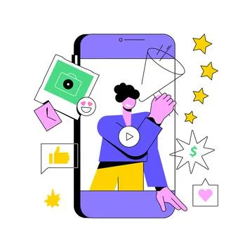Vlog abstract concept vector illustration. Stock Illustration