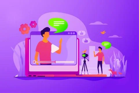 Vlog concept vector illustration イラスト素材
