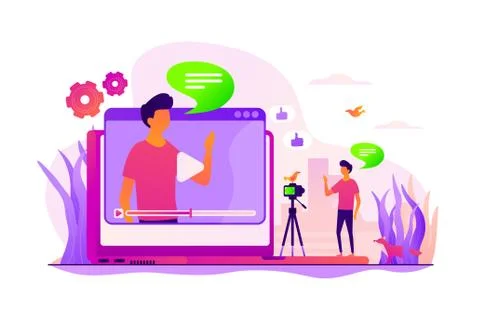 Vlog concept vector illustration イラスト素材