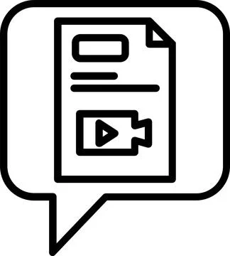 Vlog Line Icon Design Stock Illustration