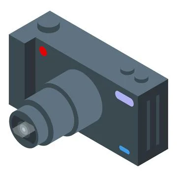 Vlogger camera icon isometric vector. Live stream Stock Illustration