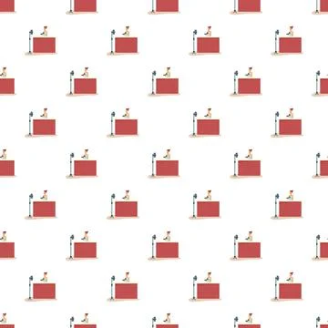 Vlogger influencer creating video content seamless pattern 스톡 일러스트