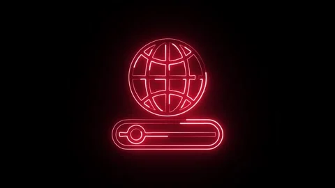 Vlogger Isolated on Black Background Neon Content Creator Animation Stock Footage 328107387
