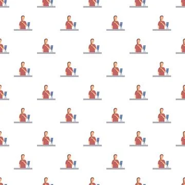 Vlogging and recording video content seamless pattern Stock Illustration