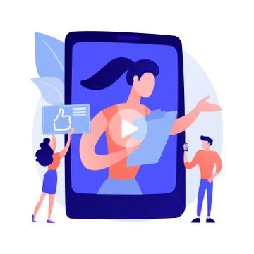 Vlogging online vector concept metaphor Stock Illustration