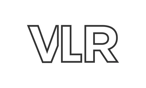 VLR logo design template with strong and modern bold text. Initial based ve.. Stock Illustration