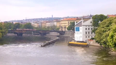 Vltava river Stock Footage 47890618