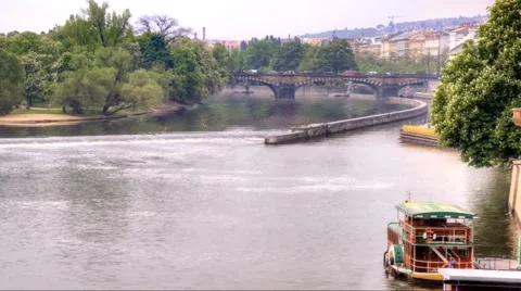 Vltava river Stock Footage 47890619