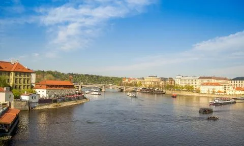 Vltava river, Prague Stock Photos