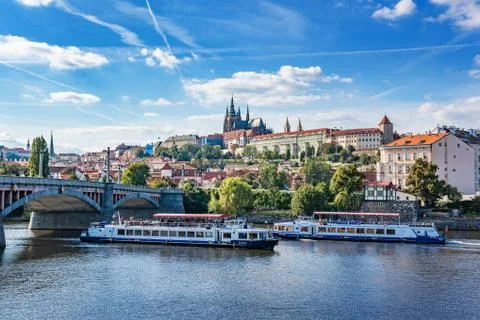Vltava River Prague Stock Photos