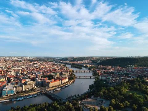 Vltava river in Prague Stock Photos