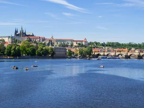 Vltava River, Prague Stock Photos