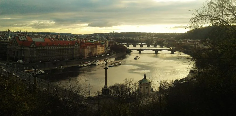 Vltava river view Foto stock