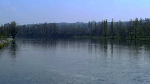 Vltava river view in Prague Stock Footage 11058458