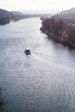 Vltava in Vysehrad Stock Photos
