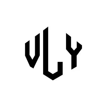 VLY letter logo design with polygon shape. VLY polygon and cube shape logo .. Stock Illustration