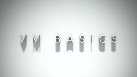 Vm basics 3D title animation with shadows on a white background Stock Footage 297023694